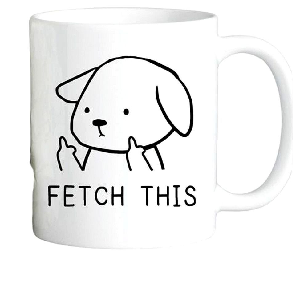 Coffee mug, Fetch this, dog